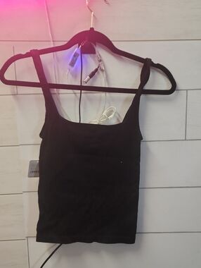 NWT FREE PEOPLE Black Women's Square Neck Tank Top